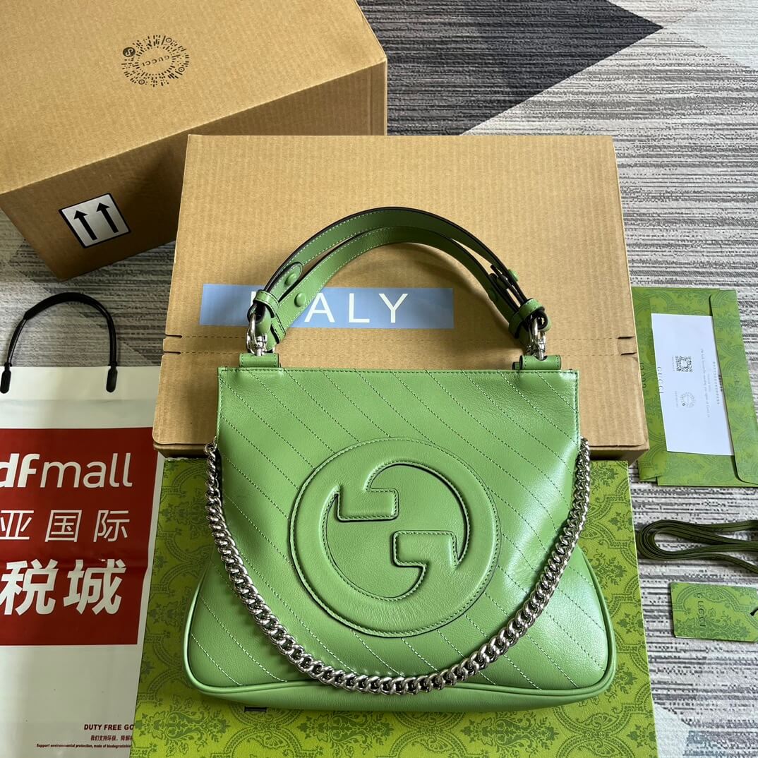 VBS751518 Blondie Handbag 24cm light green leather