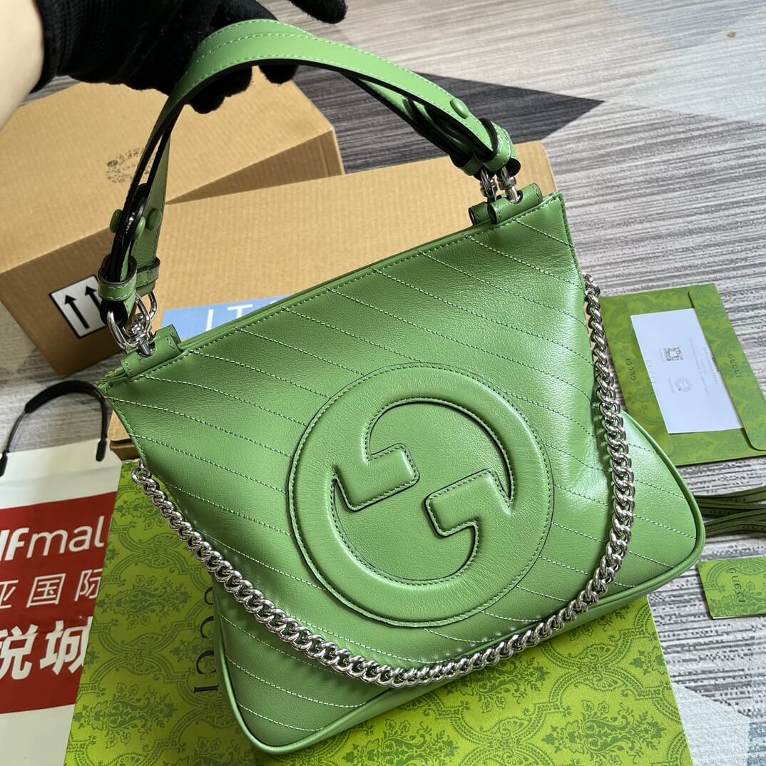 VBS751518 Blondie Handbag 24cm light green leather