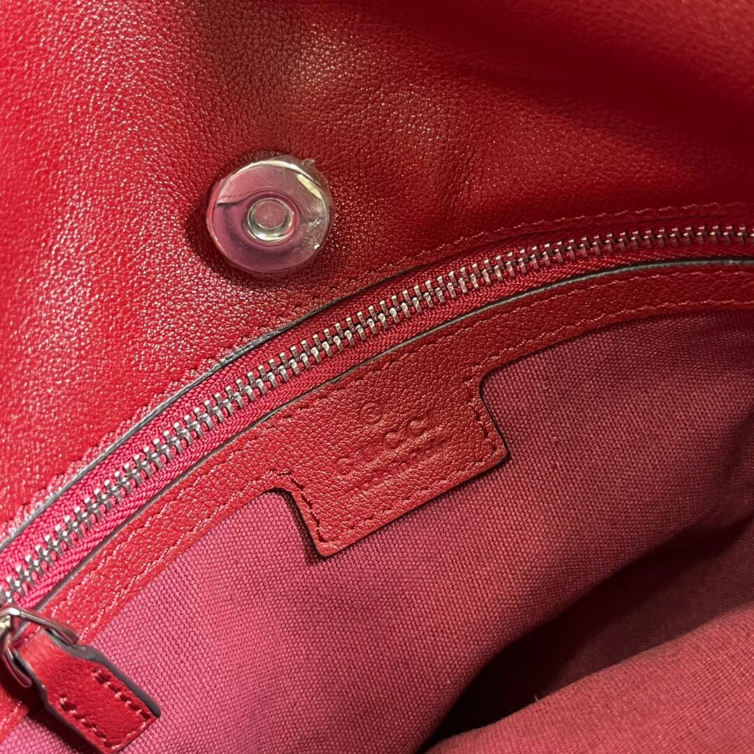 VBS751518 Blondie Handbag 24cm red leather Free shipping