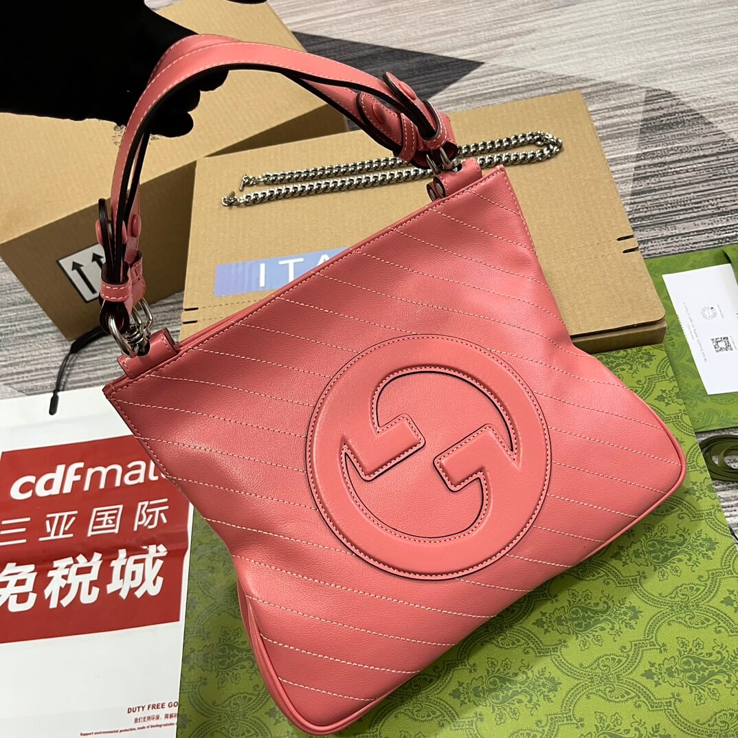 VBS751518 Blondie Handbag 24cm Rose Pink leather Free shipping