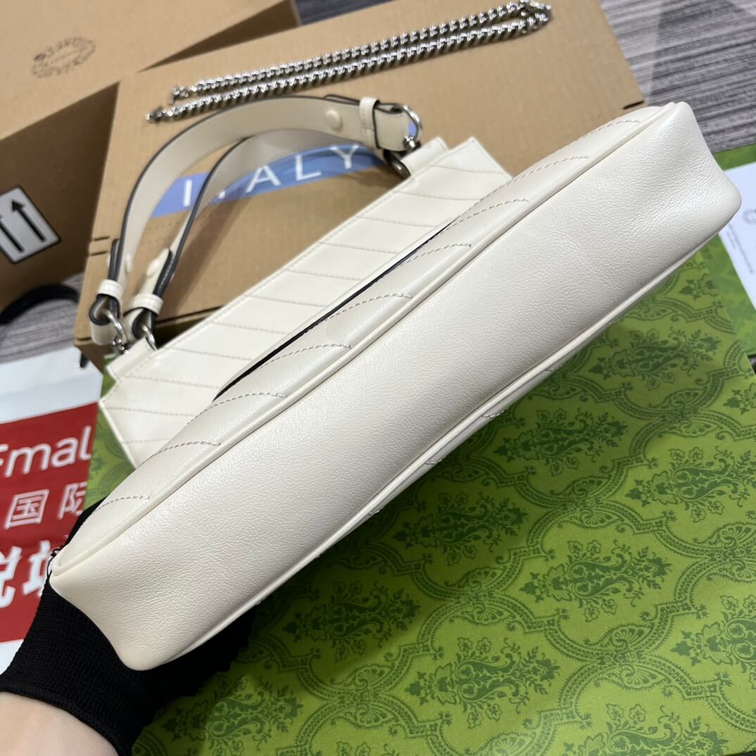 VBS751518 Blondie Handbag 24cm white leather Free shipping