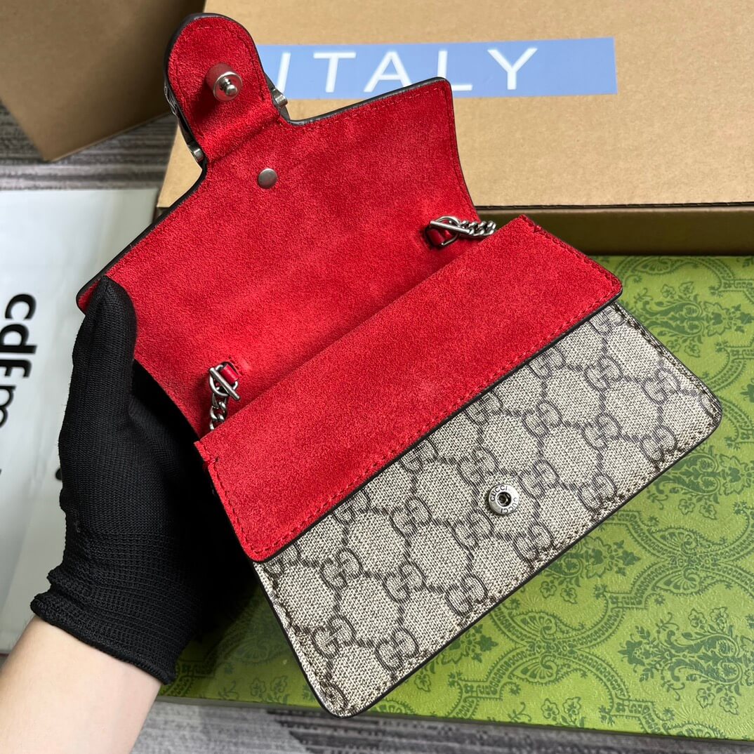 VBS752029 Dionysus Handbag Supreme 18cm Red PVC Free shipping