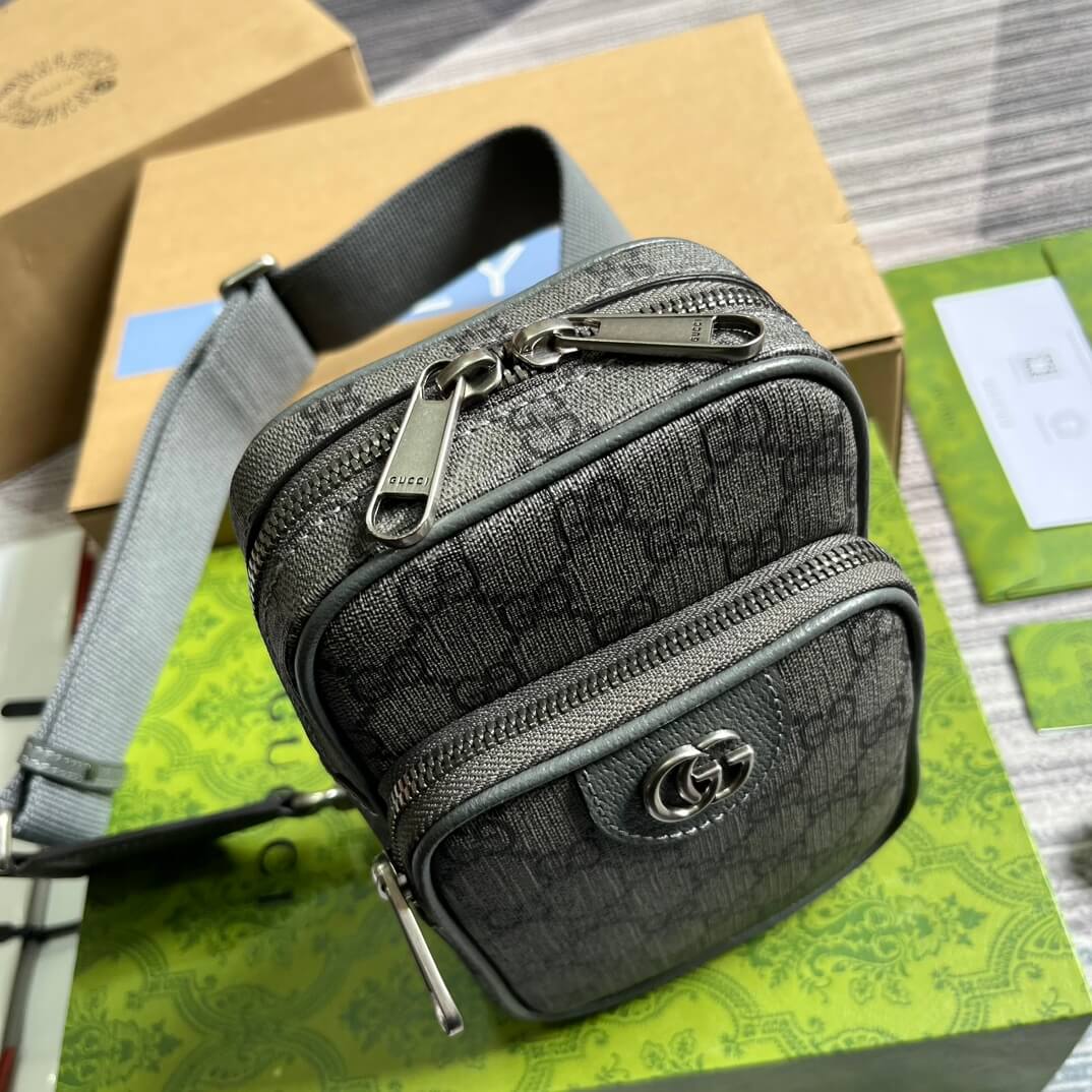 VBS752565 Supreme cross body bags 12cm Grey PVC Free shipping