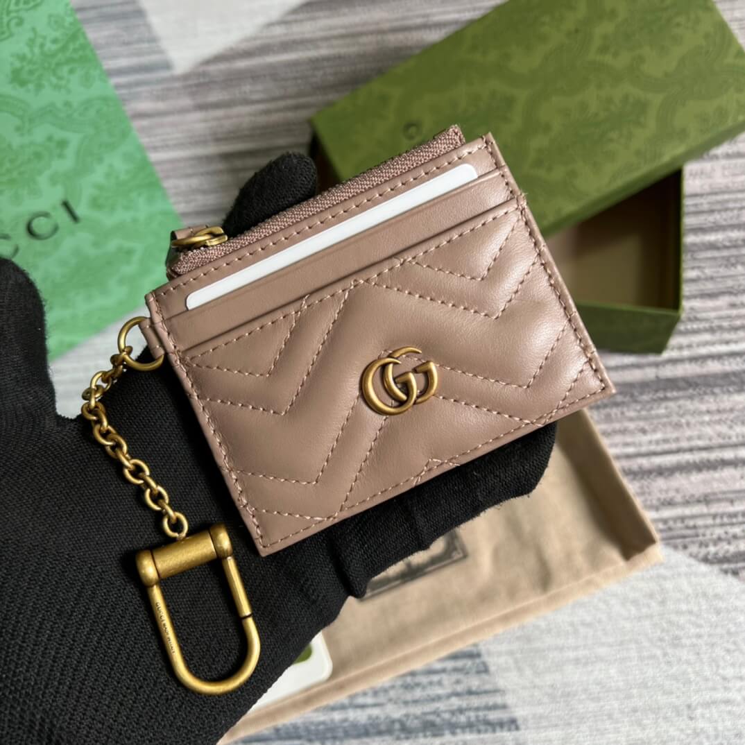 VBS 627064 Marmont wallet 10cm Milk tea color Canvas