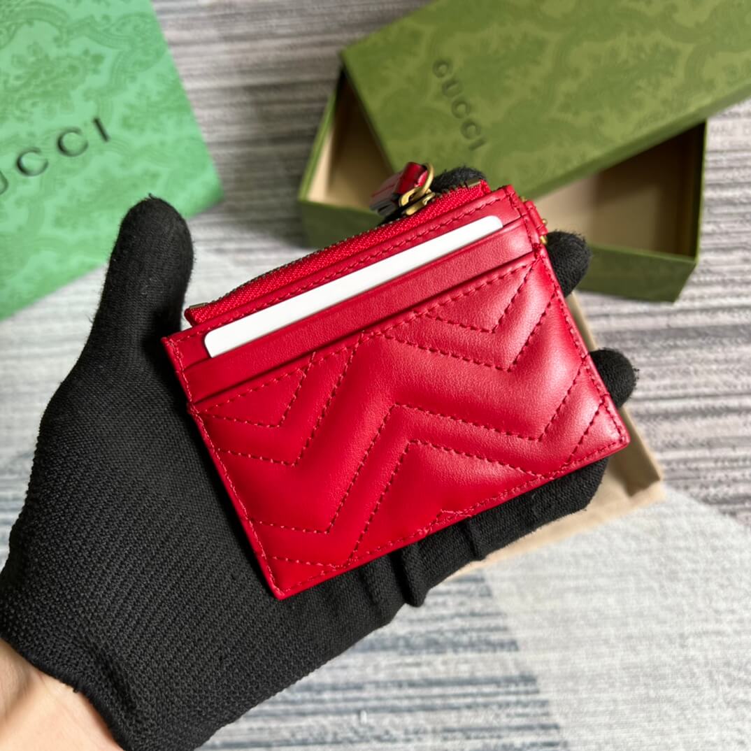 VBS 627064 Marmont wallet 10cm red COWHIDE