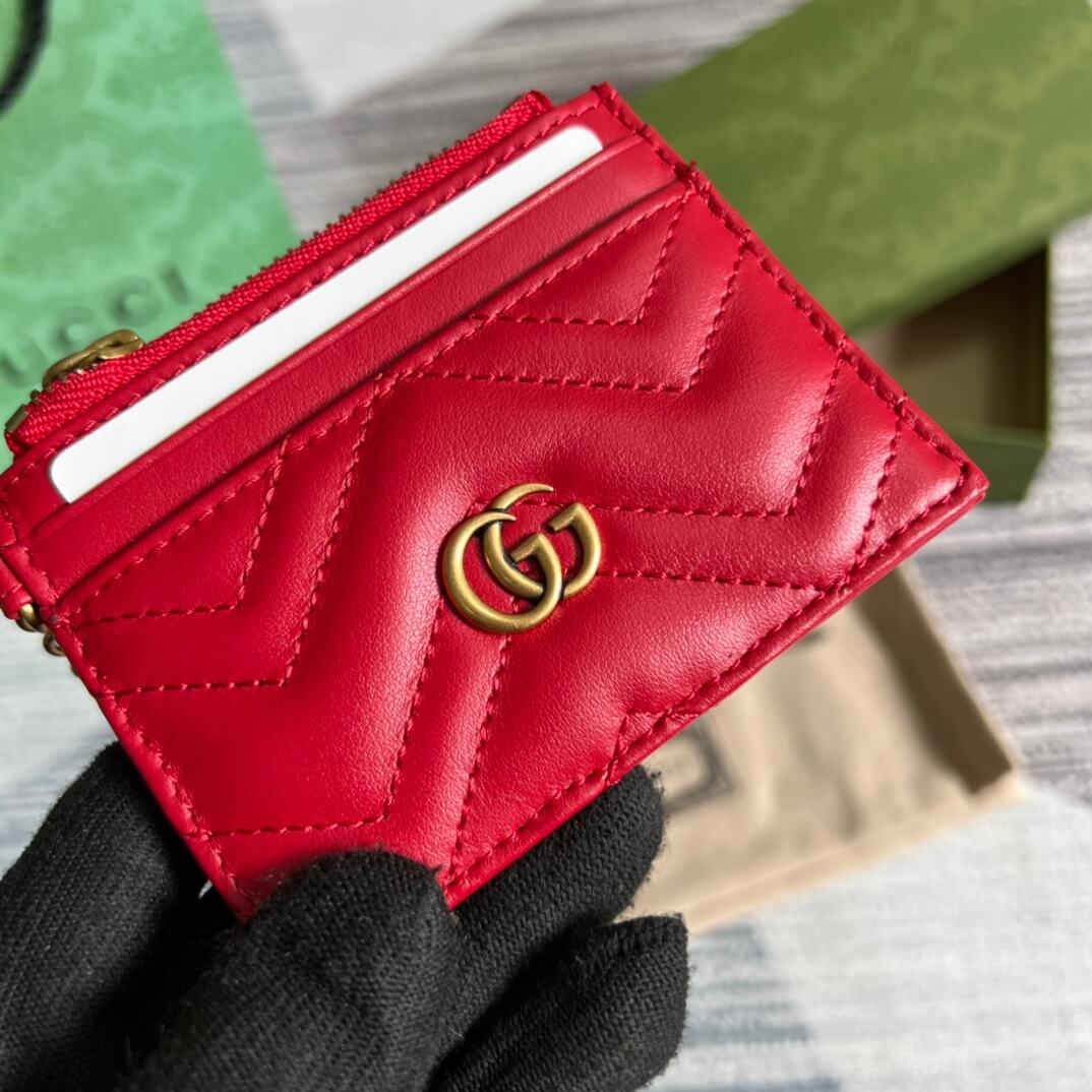 VBS 627064 Marmont wallet 10cm red COWHIDE