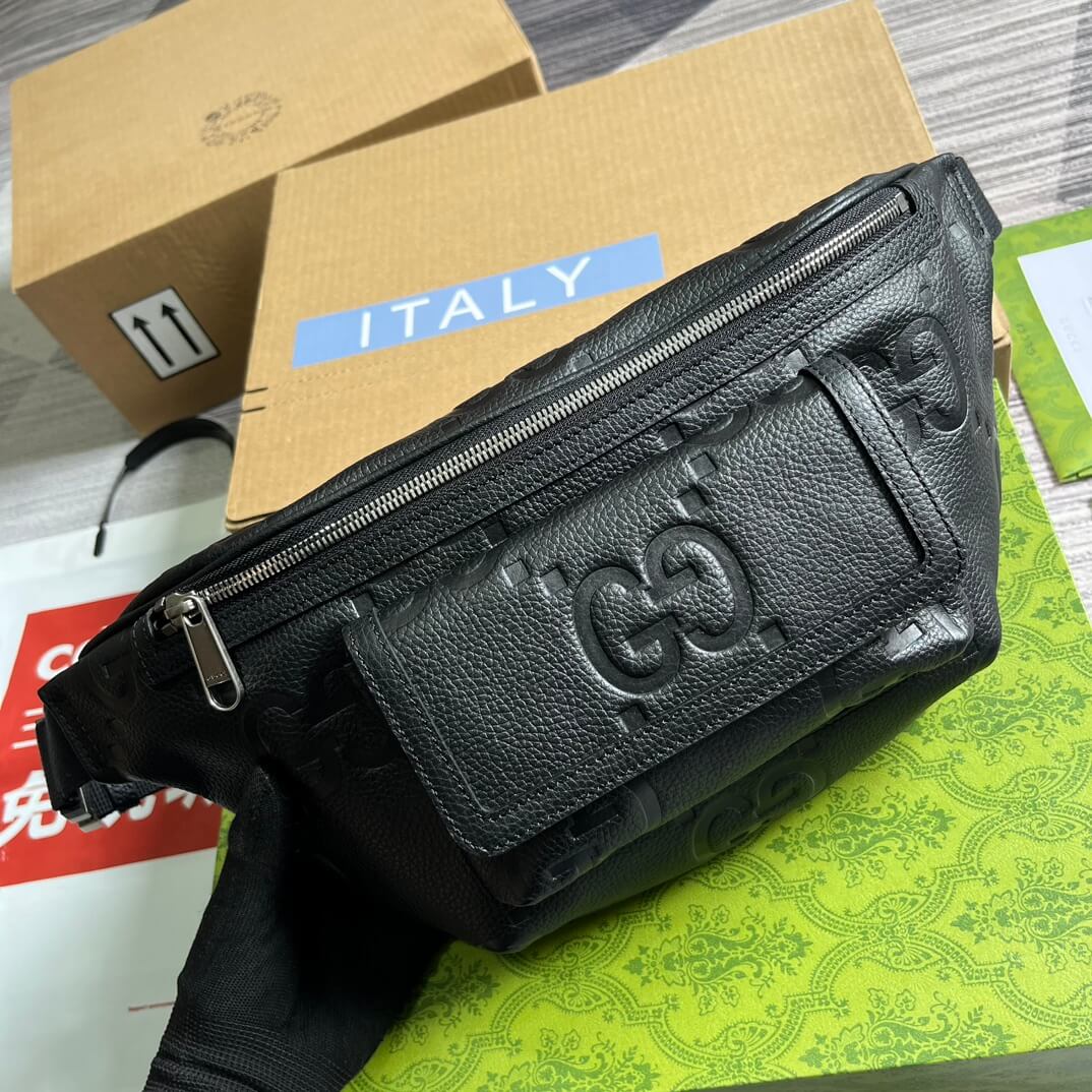 VBS 645093 fanny pack 28cm black/COWHIDE/ REAL LEATHER
