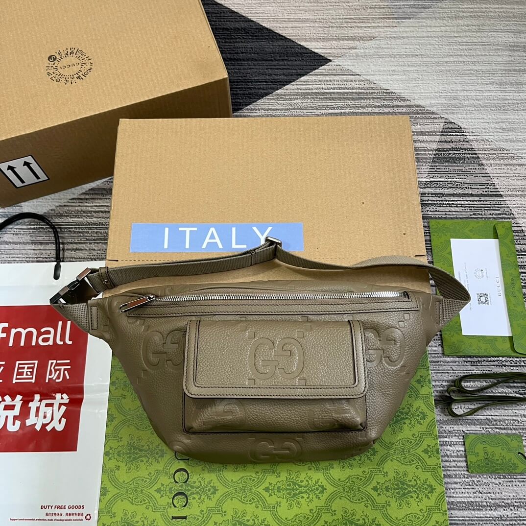 VBS 645093 fanny pack 28cm grey/COWHIDE/ REAL LEATHER