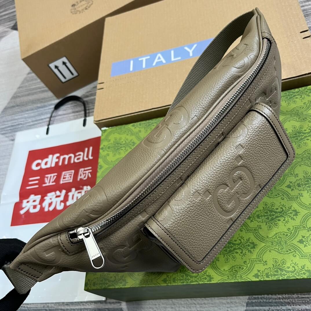 VBS 645093 fanny pack 28cm grey/COWHIDE/ REAL LEATHER
