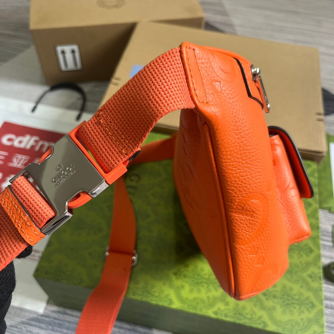 VBS 645093 fanny pack 28cm orange/COWHIDE/ REAL LEATHER