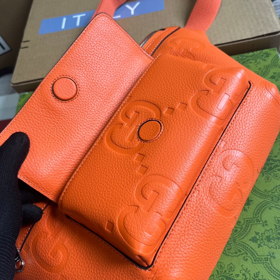 VBS 645093 fanny pack 28cm orange/COWHIDE/ REAL LEATHER