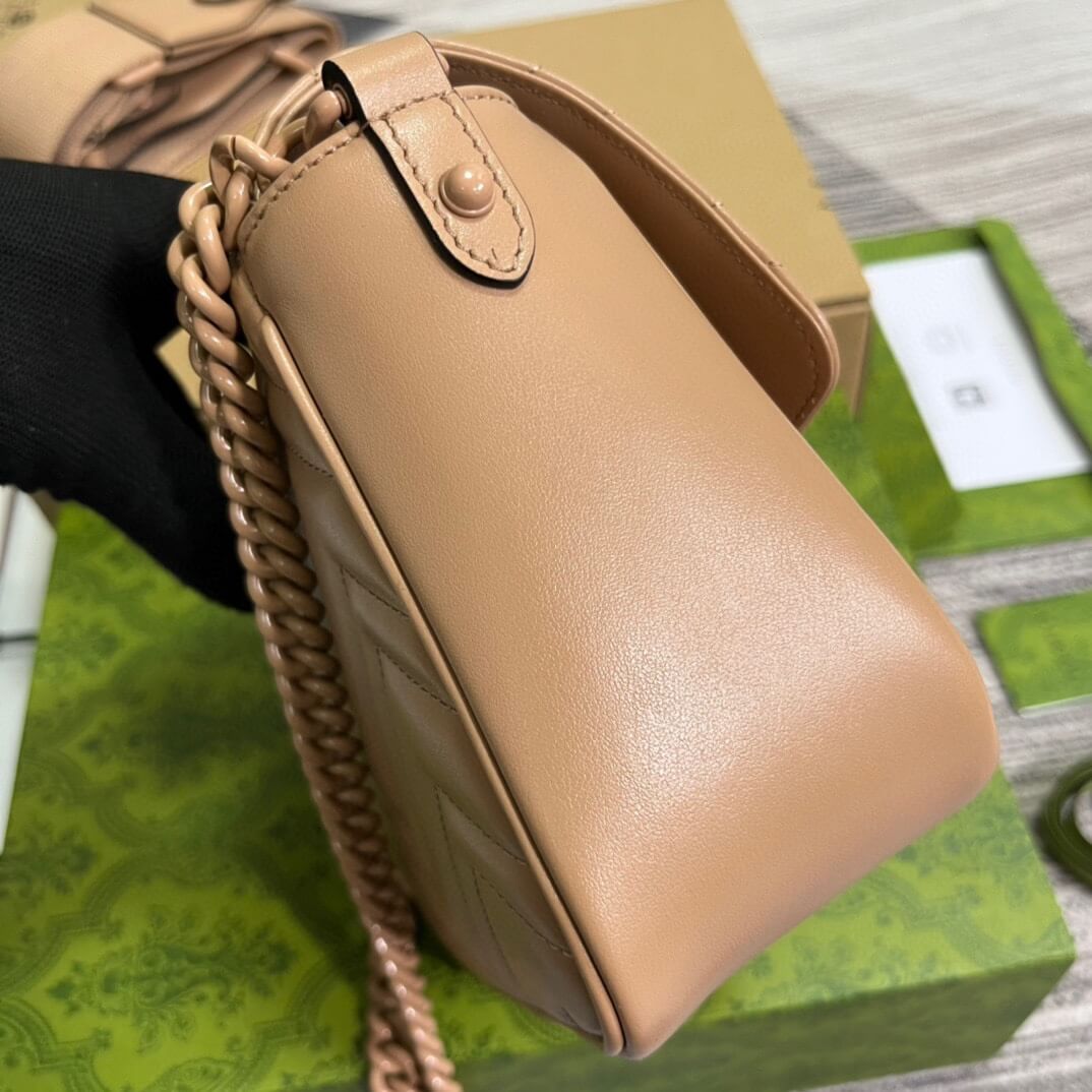 VBS 739681 Marmont shoulder bag 18cm rose beige Leather