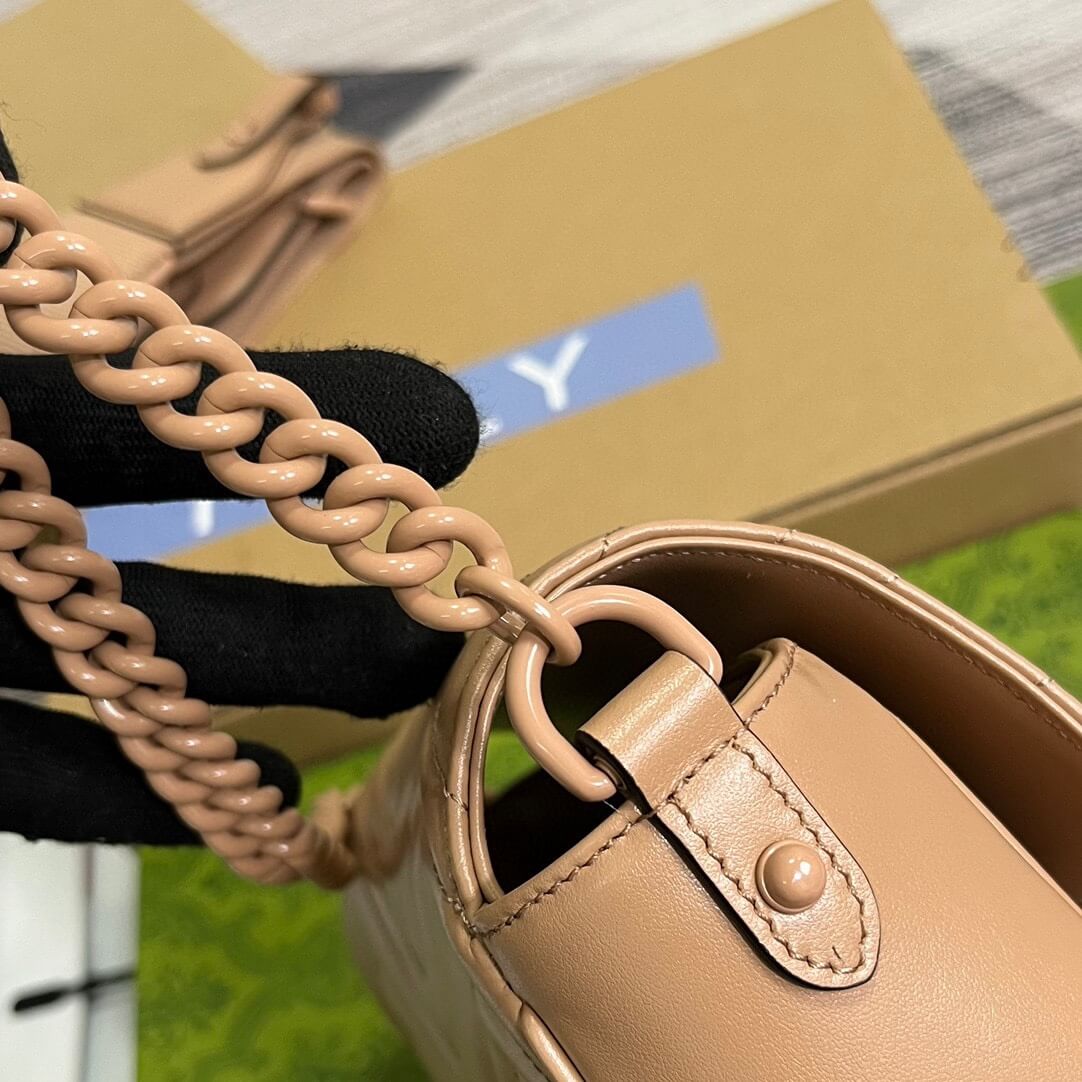 VBS 739681 Marmont shoulder bag 18cm rose beige Leather