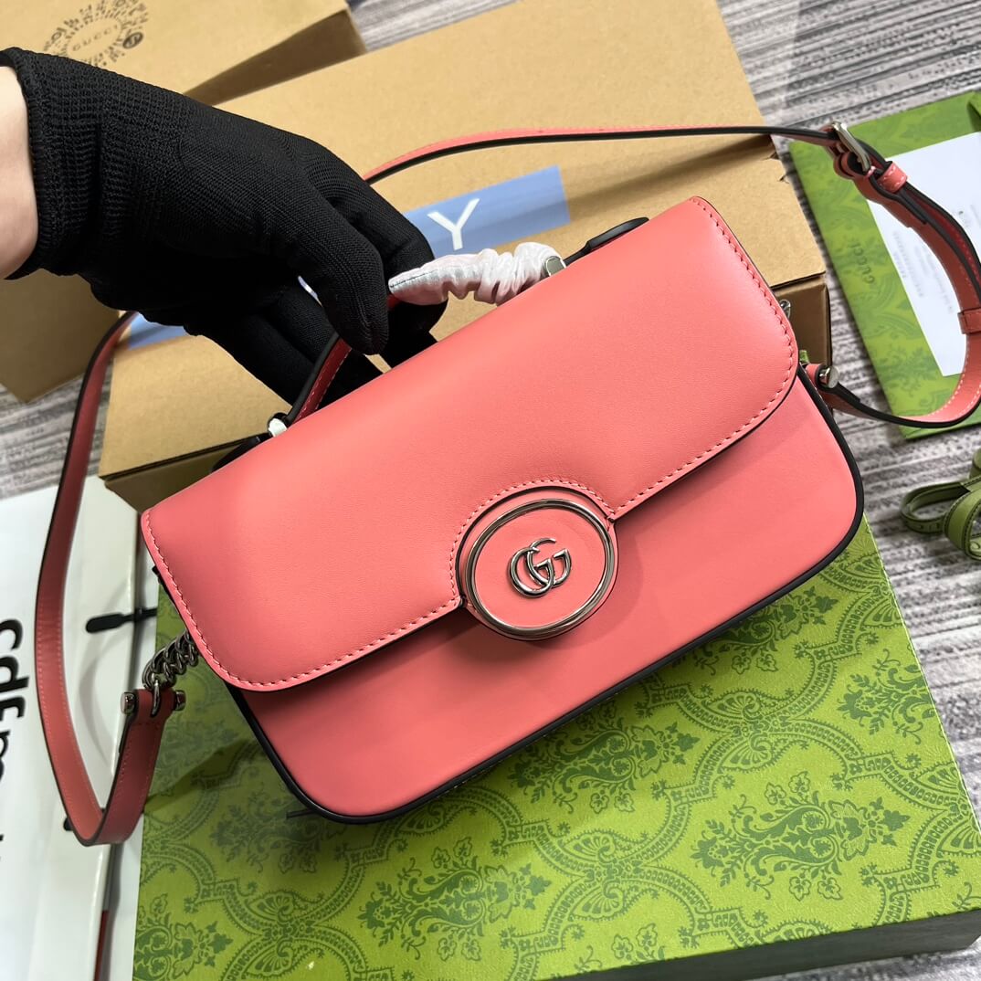 VBS 739722 Petite VBS cross body bags 21cm pink Leather