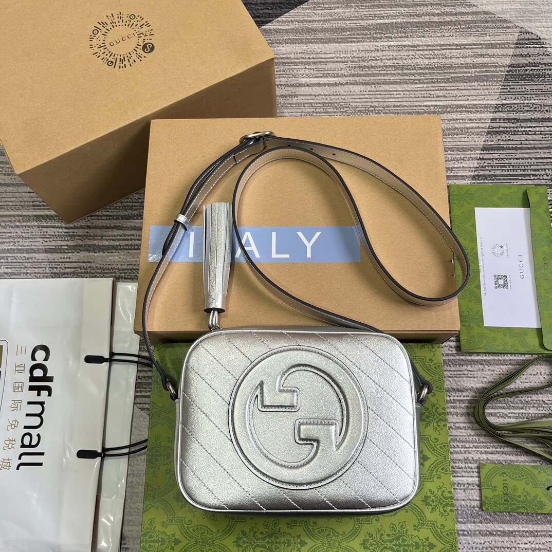 VBS 742360 Blondie shoulder bag 21cm Silver leather Free shipping