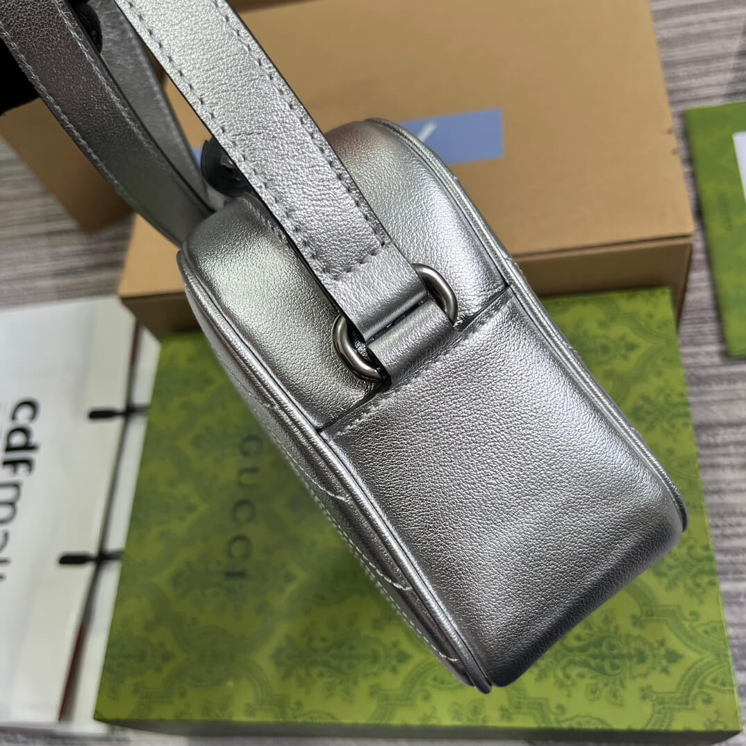 VBS 742360 Blondie shoulder bag 21cm Silver leather Free shipping