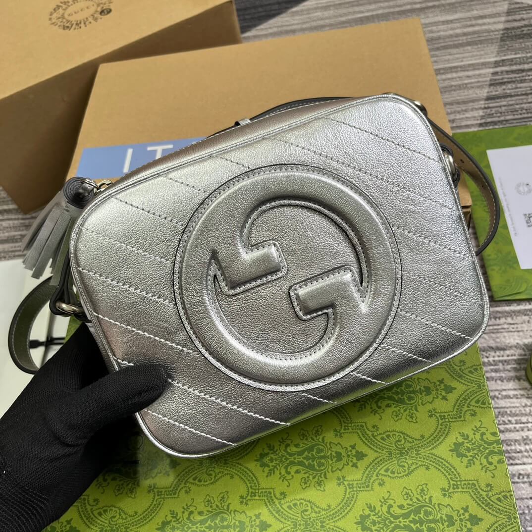VBS 742360 Blondie shoulder bag 21cm Silver leather Free shipping