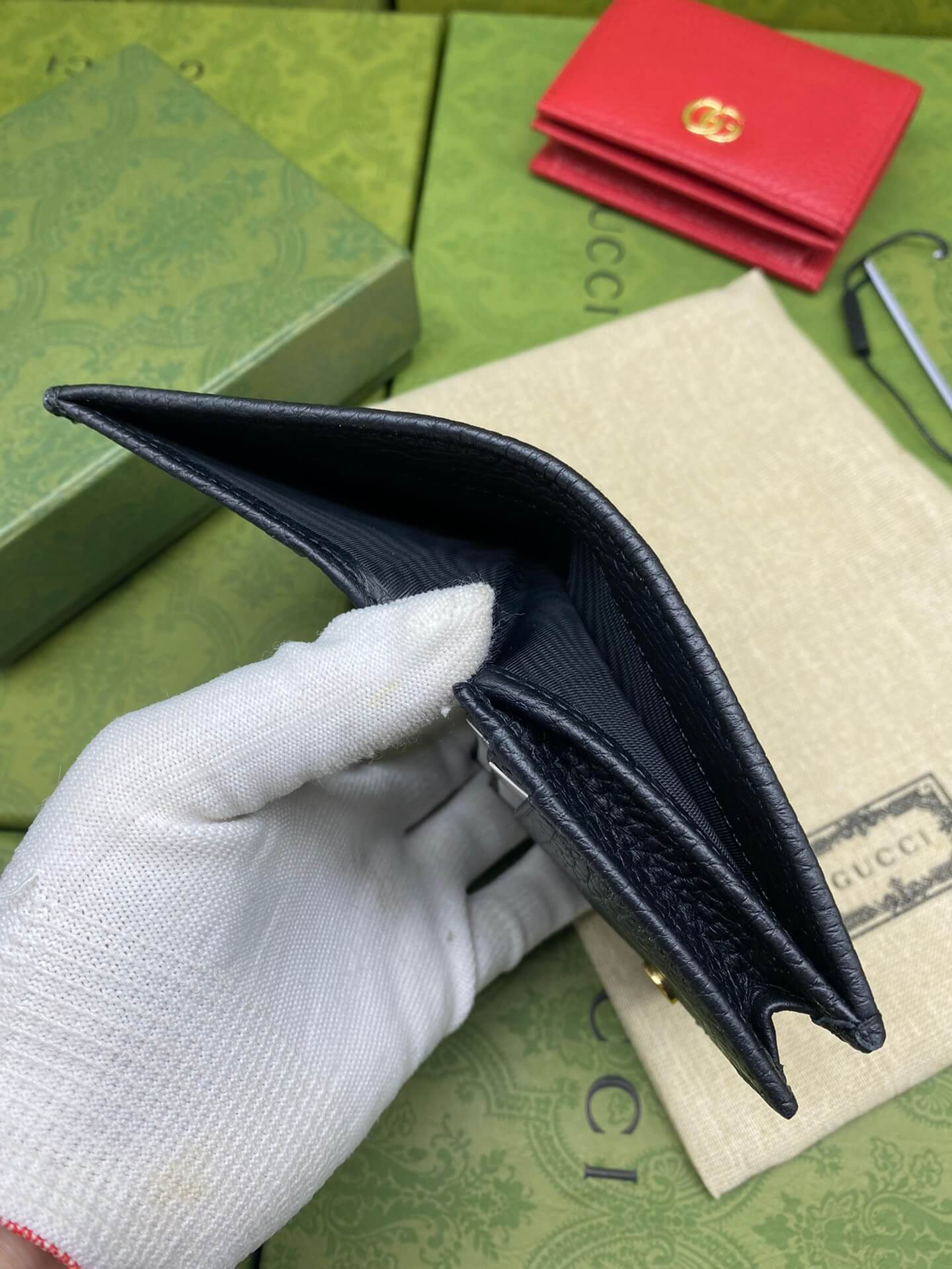 VBS 456126 VBS Pure cowhide wallet black short design
