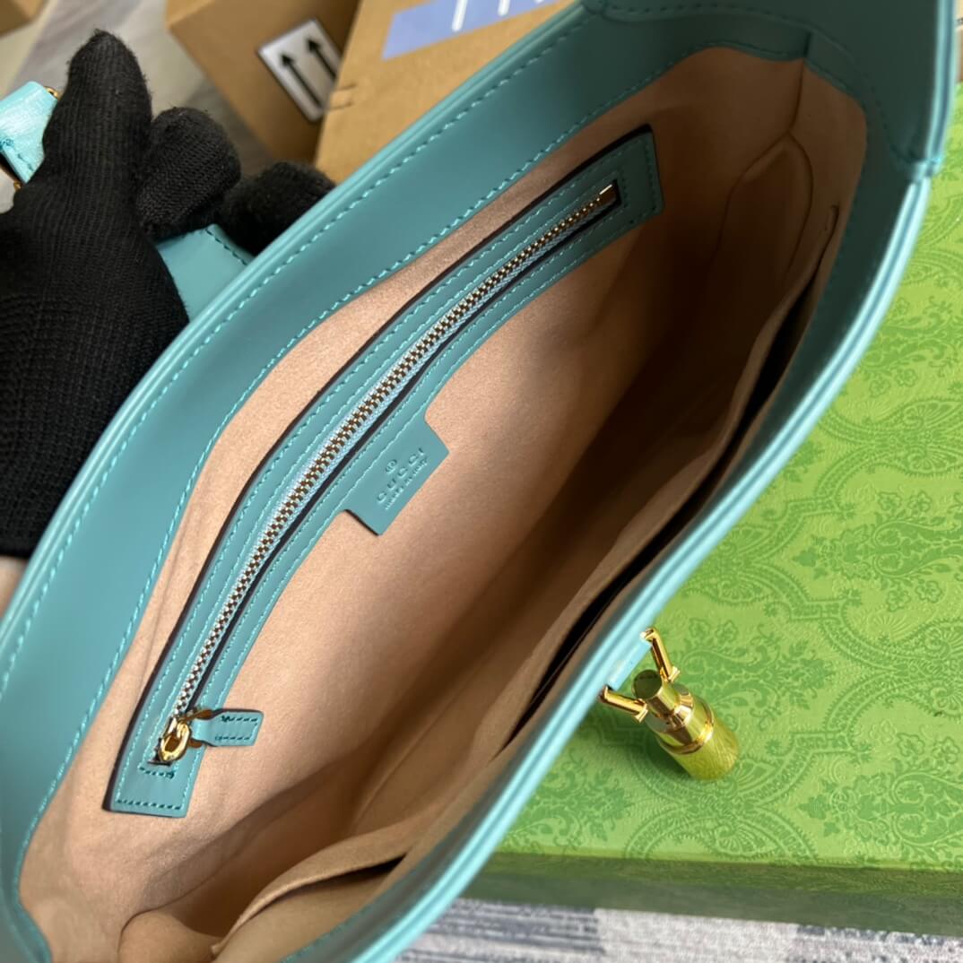VBS636709 subaxillary bag 28cm blue cowhide