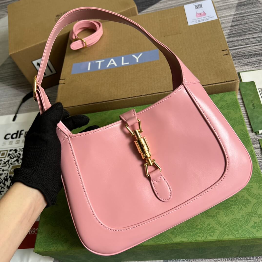 VBS636709 subaxillary bag 28cm pink cowhide