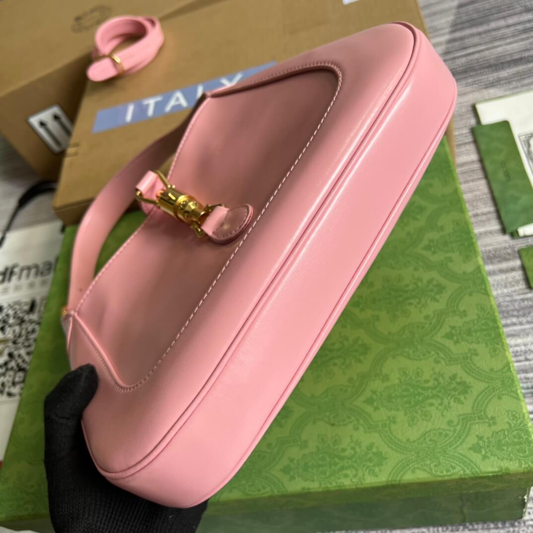 VBS636709 subaxillary bag 28cm pink cowhide