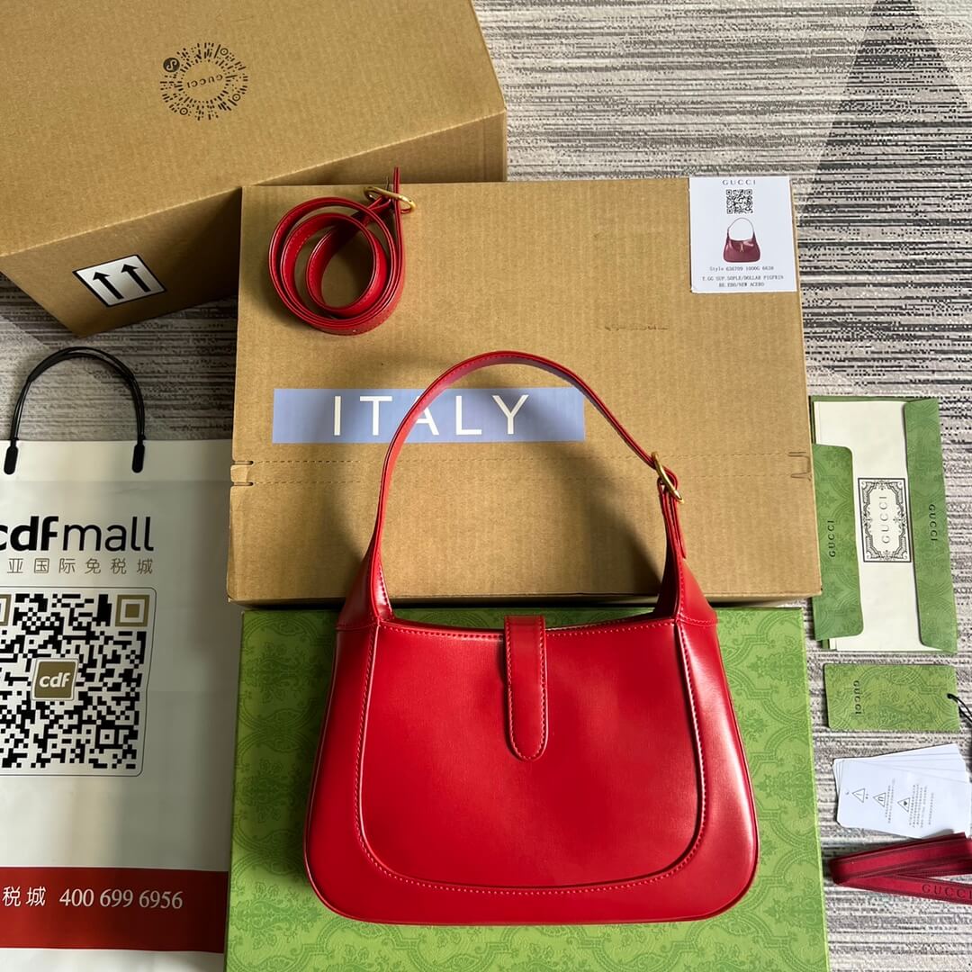 VBS636709 subaxillary bag 28cm red cowhide
