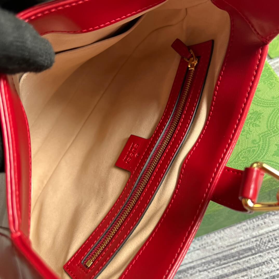 VBS636709 subaxillary bag 28cm red cowhide