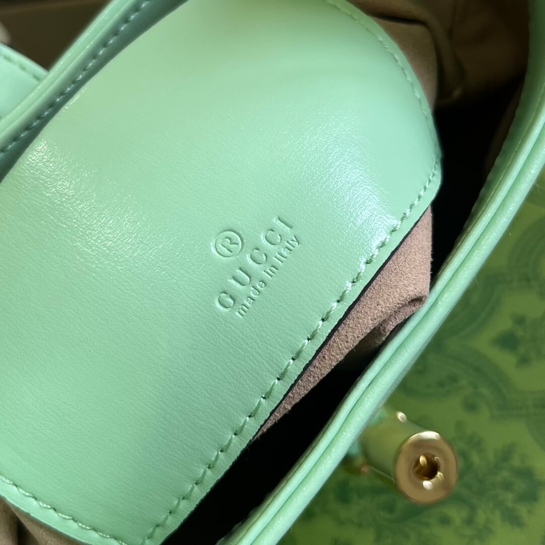 VBS637091 Handbag subaxillary bag 19cm light green cowhide