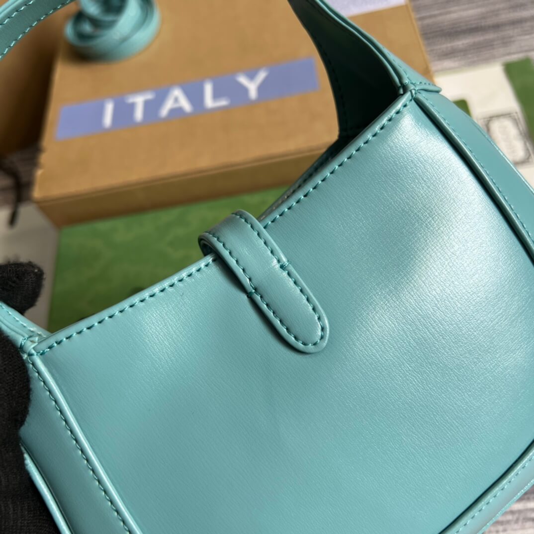 VBS637091 Handbag subaxillary bag 19cm blue cowhide