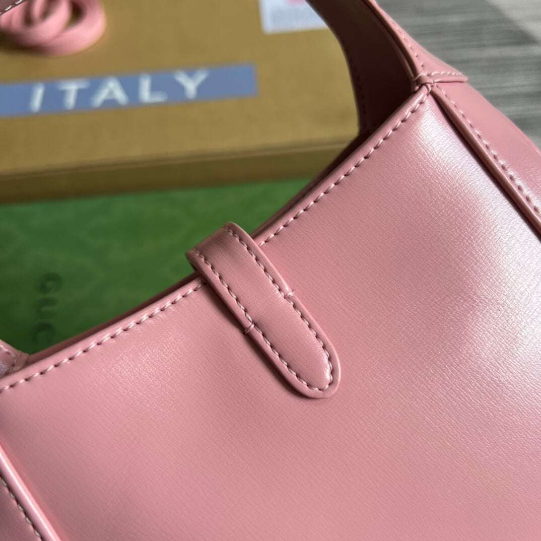 VBS637091 Handbag subaxillary bag 19cm pink cowhide