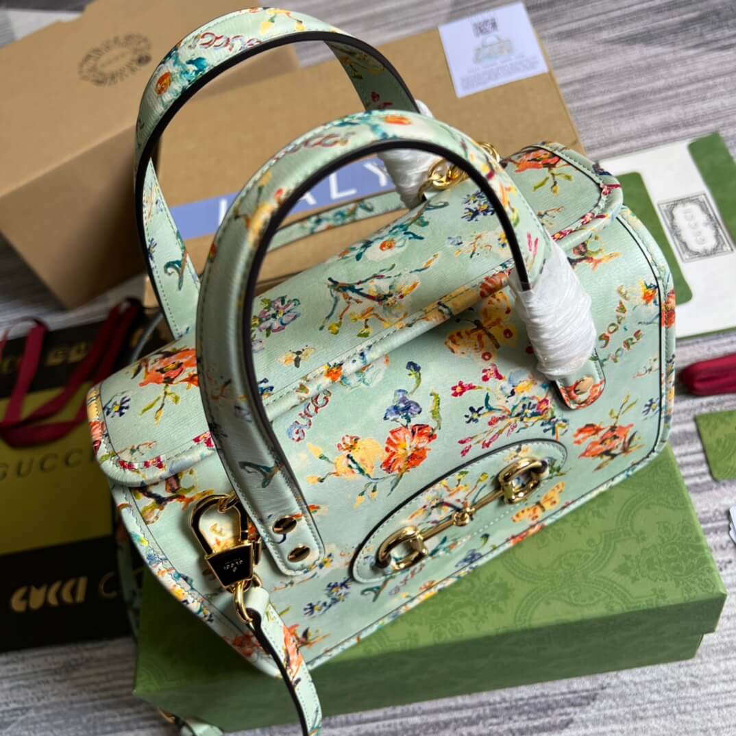 VBS handbag Ophidia 645453 green flower