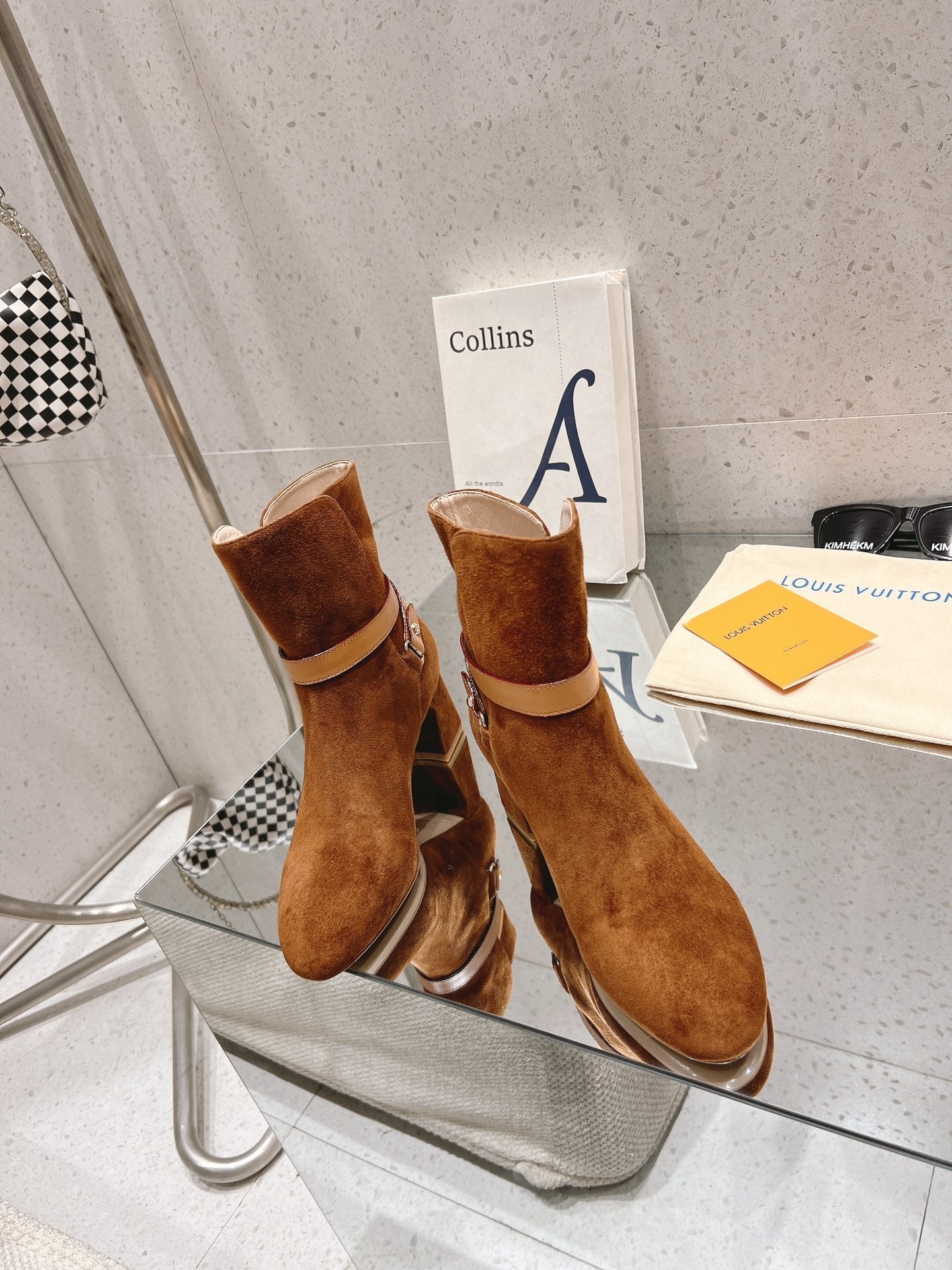 nmb PARISIENNE ANKLE BOOT SUEDE LEATHER BROWN