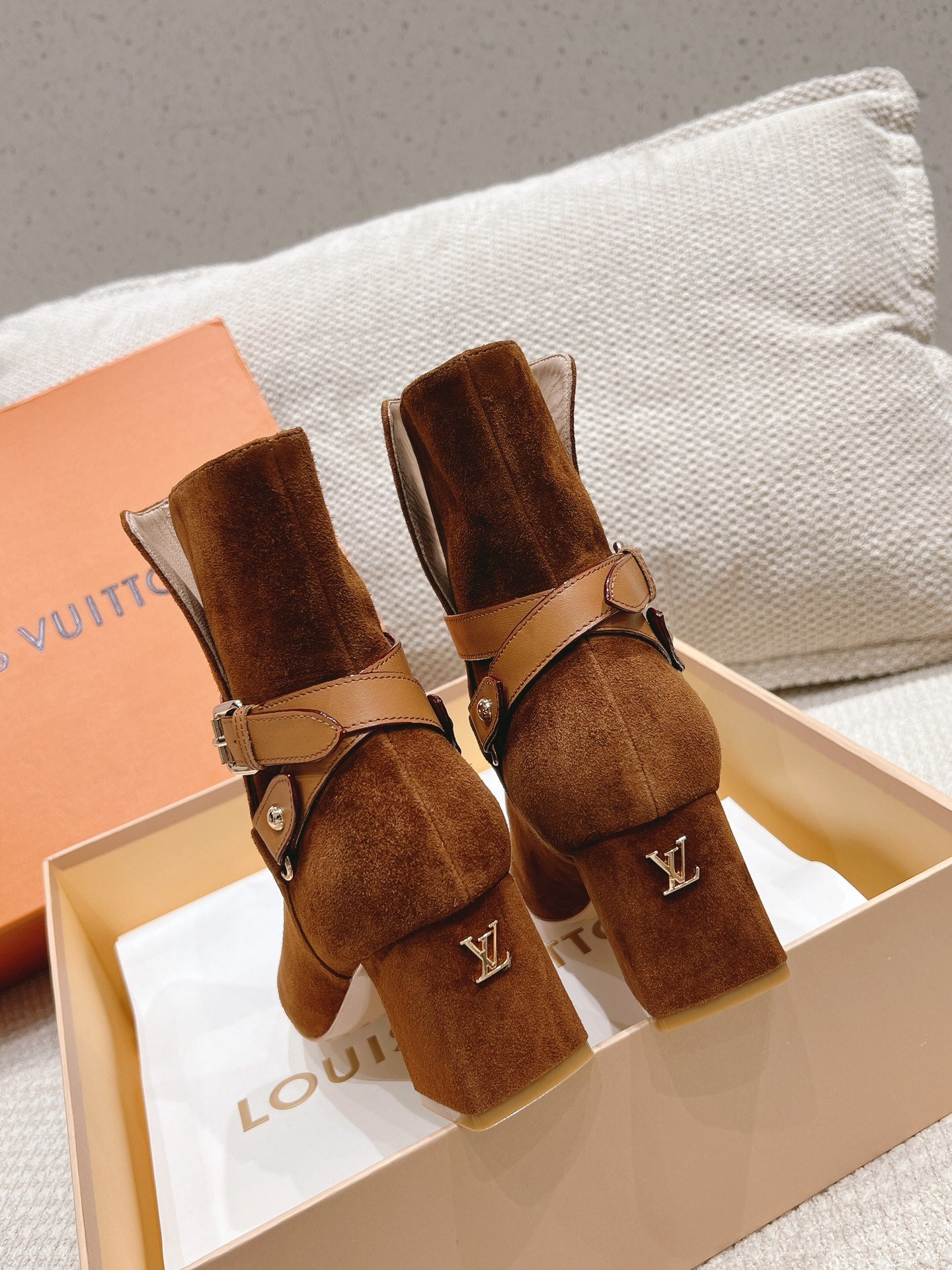 nmb PARISIENNE ANKLE BOOT SUEDE LEATHER BROWN