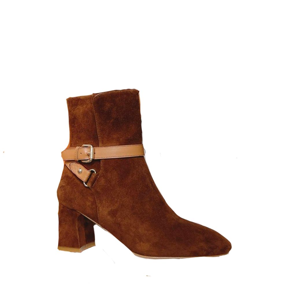 nmb PARISIENNE ANKLE BOOT SUEDE LEATHER BROWN