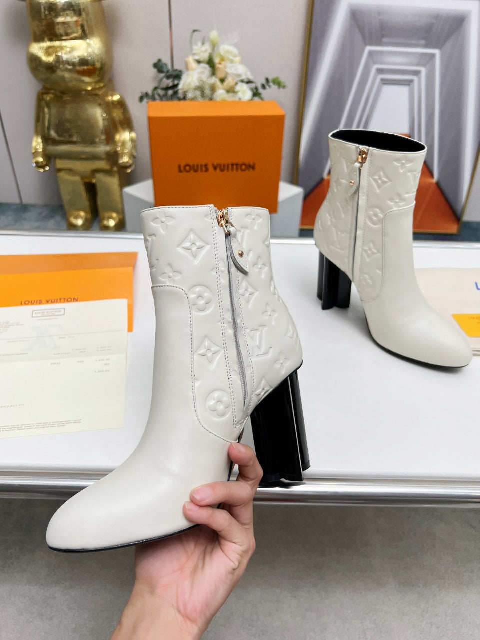 nmb SILHOUETTE ANKLE BOOT WHITE