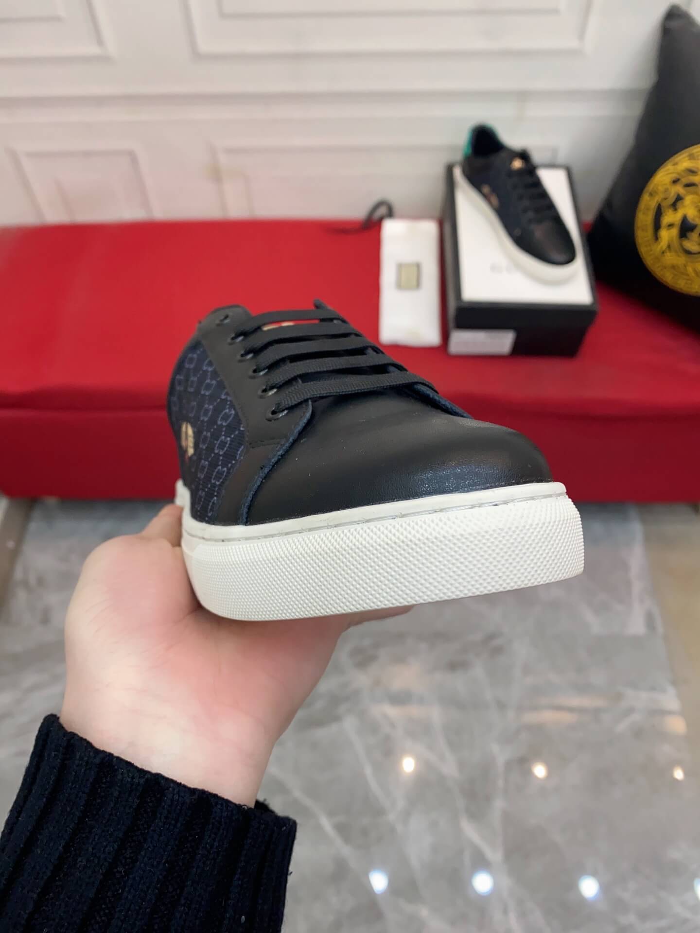VBS Men's shoes Casual Korean style 38-44 Men's Size black