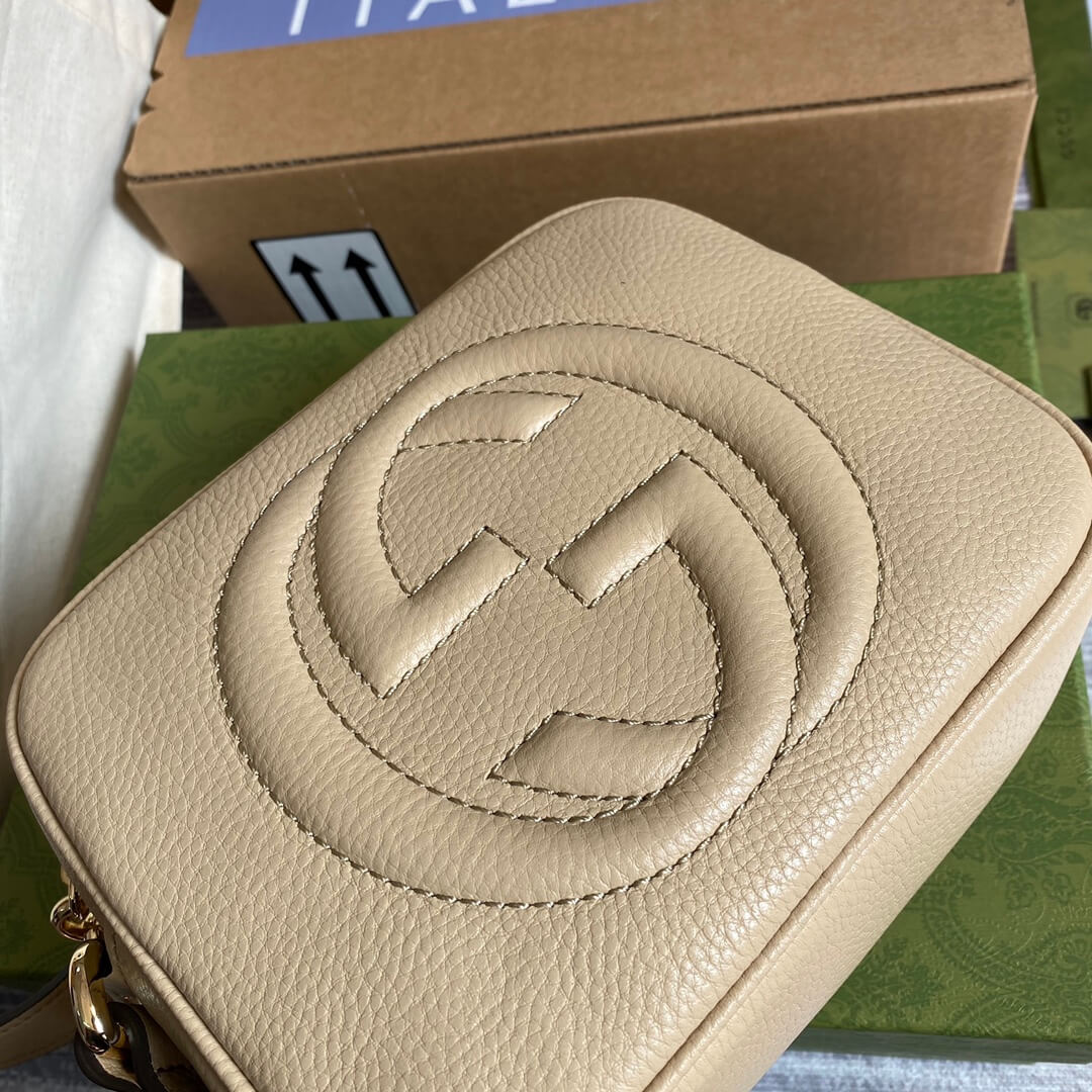 VBS 308364 shoulder bag 22cm The New light apricot Leather