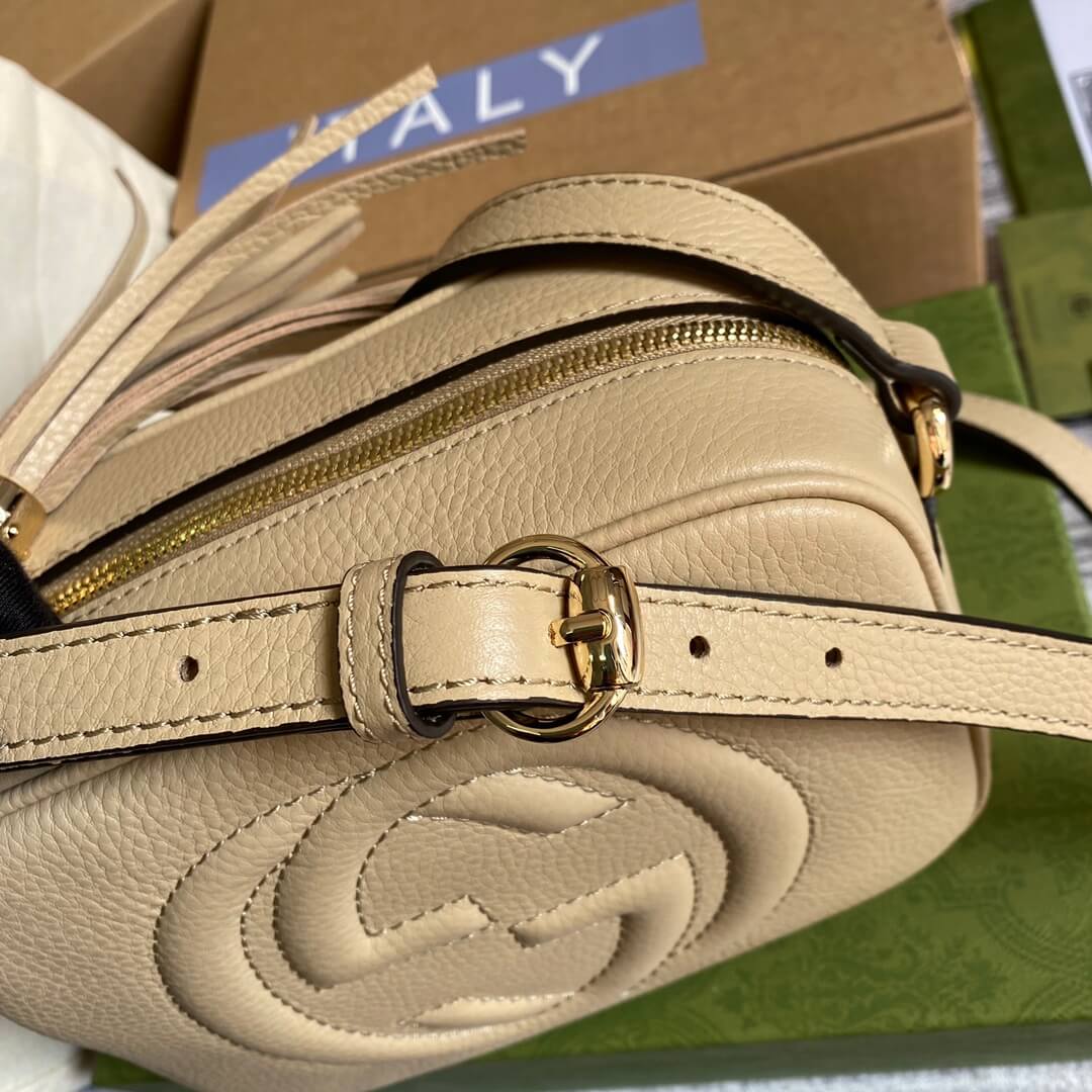 VBS 308364 shoulder bag 22cm The New light apricot Leather