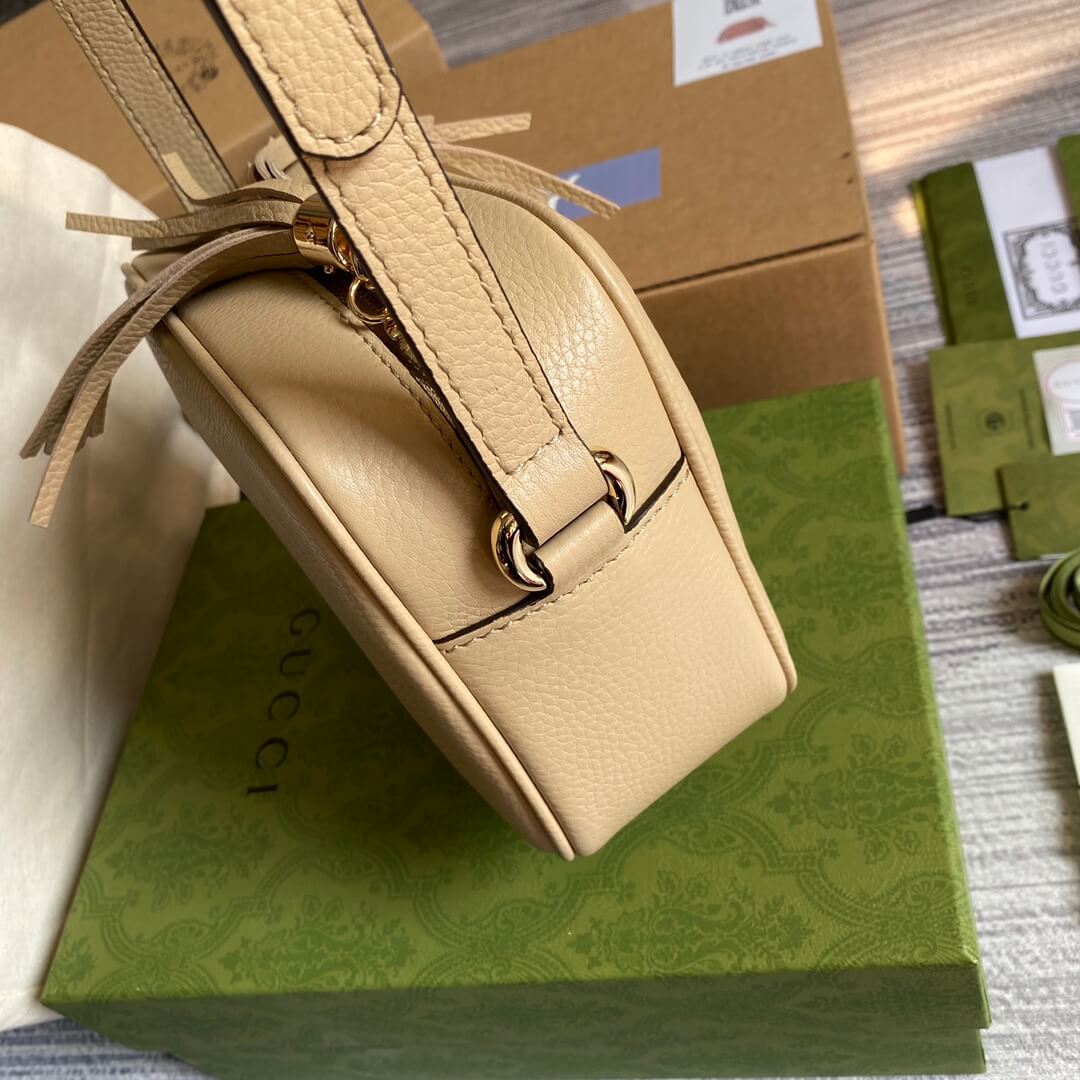 VBS 308364 shoulder bag 22cm The New light apricot Leather