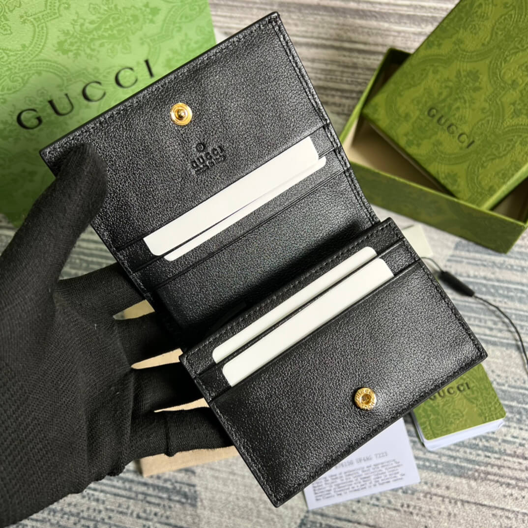 VBS-676150 wallet black White Leather