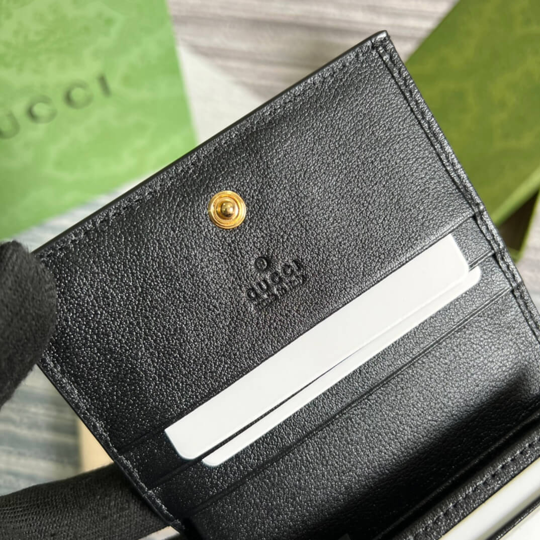 VBS-676150 wallet black White Leather