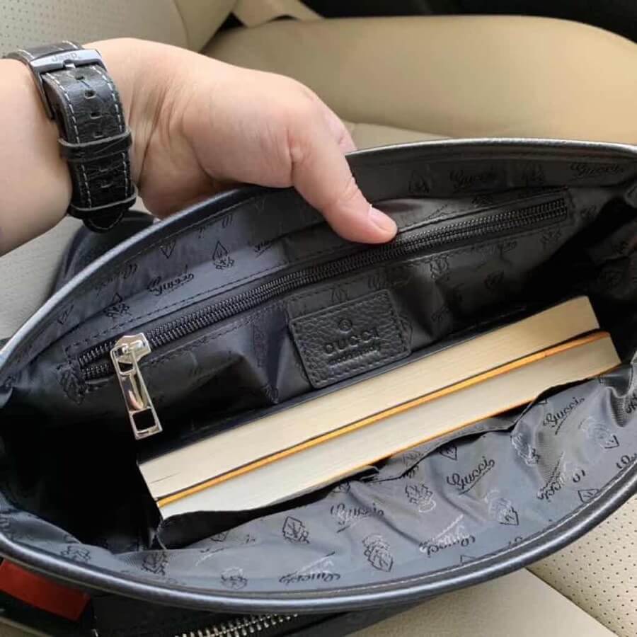 VBS3398-6 Men's bag shoulder bag black cross body bags black cowhide